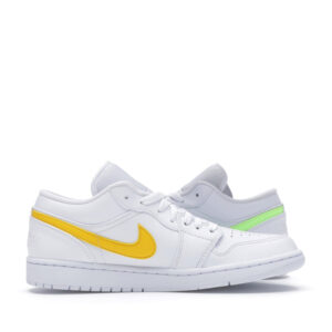 NIKE AIR JORDAN 1 LOW WHITE MULTI-COLOR SWOOSH