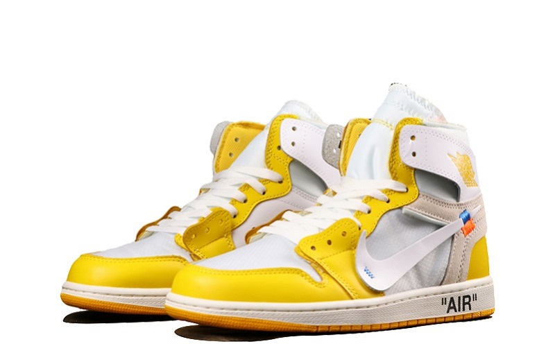 NIKE AIR JORDAN 1 OFF-WHITE CANARY YELLOW - Imagen 3