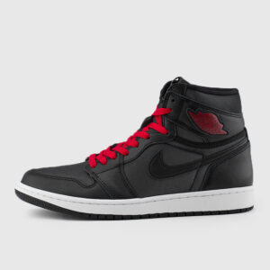 NIKE AIR JORDAN 1 RETRO HIGH BLACK SATIN GYM RED