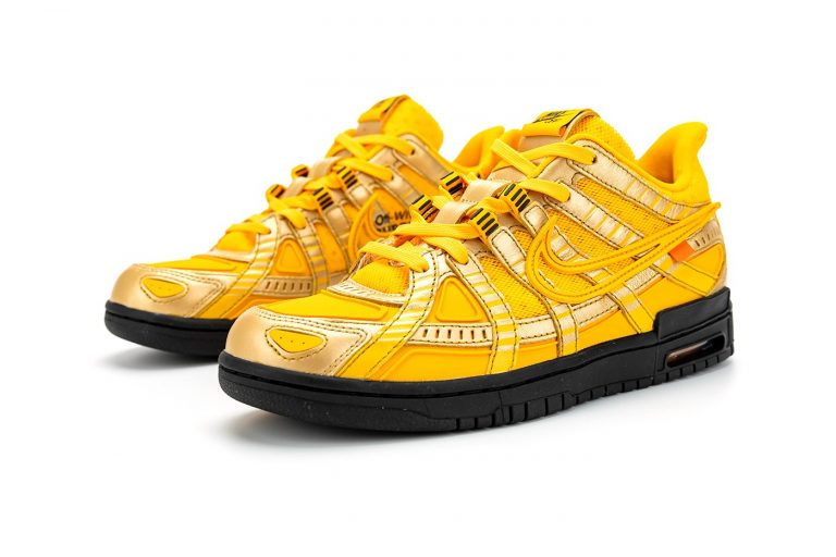 NIKE AIR RUBBER DUNK OFF-WHITE UNIVERSITY GOLD - Imagen 2