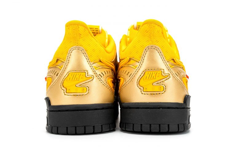 NIKE AIR RUBBER DUNK OFF-WHITE UNIVERSITY GOLD - Imagen 4