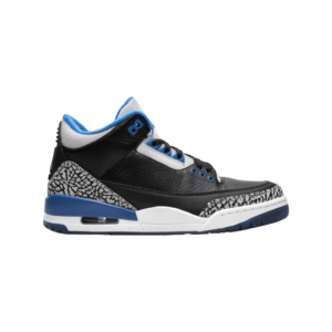 RETRO 3 BLACK AND BLUE